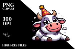 Ridiculously Cute Cartoon Cow PNG Product Image 2