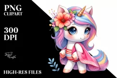 Beach Towel Baby Unicorn | Clipart Product Image 1