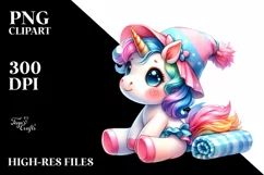 Beach Towel Baby Unicorn | Clipart Product Image 3