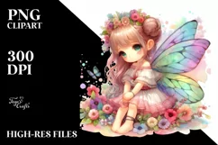 Colorful Small Cute Fairy | Clipart Product Image 1