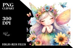 Colorful Small Cute Fairy | Clipart Product Image 3