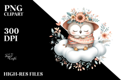 Boho Baby Owl PNG Product Image 2