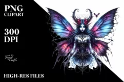 Vibrant Gothic Fairy, Transparent PNG Product Image 1