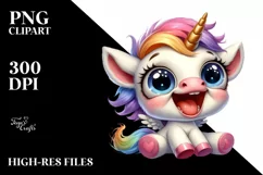 Funny Baby Unicorn, High-Res PNG Product Image 1