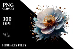 y Anemone Watercolor Splash PNG Product Image 2
