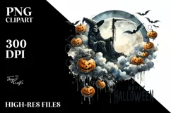 Happy Halloween Reaper, Transparent PNG Product Image 1