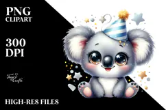 Cute Koala with Big Eyes PNG Product Image 2