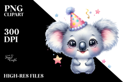 Cute Koala with Big Eyes PNG Product Image 2