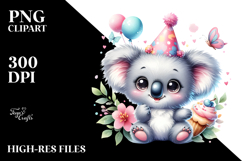 Cute Koala with Big Eyes PNG Product Image 2