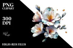 Glossy Freesia Flower PNG Product Image 2