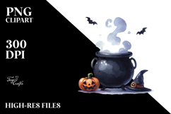 Funny Halloween Cauldron Clipart Product Image 2