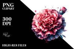 Glossy Watercolor Carnation Material Splash Product Image 1
