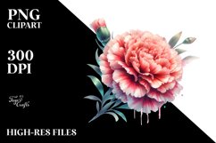 Glossy Watercolor Carnation Material Splash Product Image 1