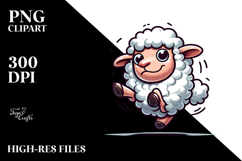 Silly Cartoon Lamb PNG Product Image 2