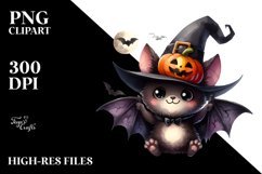 Funny Watercolor Haloween Bat Product Image 1