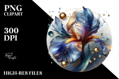 Abstract Golden Iris PNG Product Image 2