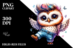 Funny Dancing Owl PNG Product Image 2