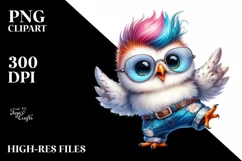 Cute Baby Owl Dancing, High-Quality PNG Product Image 3