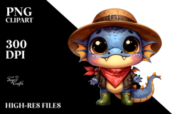 Expressive Shy Big Teeth Dragon | Clipart Product Image 2