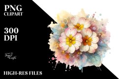 Abstract Wooden Stained Primrose PNG Product Image 3