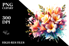 Freesia with Watercolor Splash Product Image 2