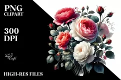 Digital Painting Roses PNG Product Image 2