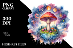 Celestial Mushroom Tarot, High-Quality PNG Product Image 2