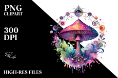 Celestial Mushroom Tarot, High-Quality PNG Product Image 2