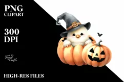 Cute Halloween Baby Chicken PNG Product Image 1