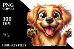 Crazy Looking Golden Retriever PNG Product Image 2