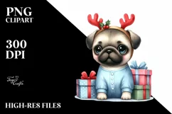 Expressive Baby Pug, High-Res PNG Product Image 3