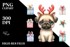 Expressive Baby Pug, High-Res PNG Product Image 1