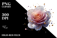 Rose Watercolor Splash PNG Product Image 2