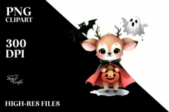 Cute Deer for Halloween, High-Res PNG Product Image 3