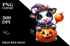 Baby Cow Halloween PNG Product Image 2