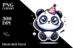 Ridiculously Cute Cartoon Panda PNG Product Image 2