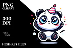 Ridiculously Cute Cartoon Panda PNG Product Image 2