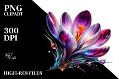 Detailed Crocus Watercolor Splash Product Image 3