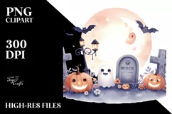 Simple Haloween Tombstone PNG Product Image 3