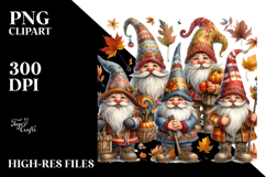 Detailed Autumn Gnome PNG Product Image 2