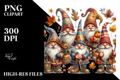 Detailed Autumn Gnome PNG Product Image 1