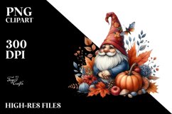 Detailed Autumn Gnome PNG Product Image 1