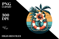 Retro Tropical Flower Beachbuoy, 20 oz Tumbler Product Image 2