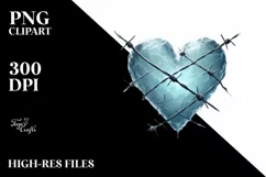 Simple Heart of Digital Painting PNG Product Image 2