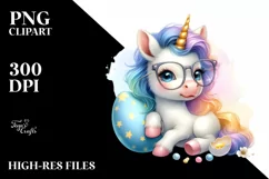 Cute Baby Unicorn with es | Sublimation | Clipart Product Image 3