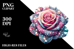Detailed Vibrant Rose Diamond PNG Product Image 2