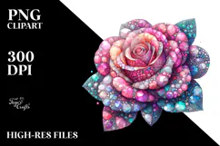 Detailed Vibrant Rose Diamond PNG Product Image 2