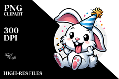 Silly Cartoon Rabbit PNG Product Image 2