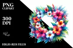 Vibrant Floral Wreath Hawaiian Flowers Product Image 3