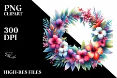 Vibrant Floral Wreath Hawaiian Flowers Product Image 3